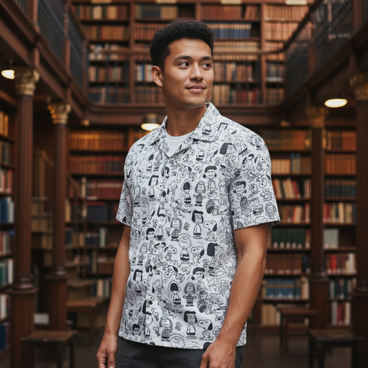KRM Men’s Doodle Print Shirt – Premium Casual Wear